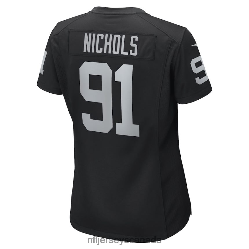 Women Las Vegas Raiders Bilal Nichols Nike Black Game Player Jersey Clothing NFL TBXFR66519