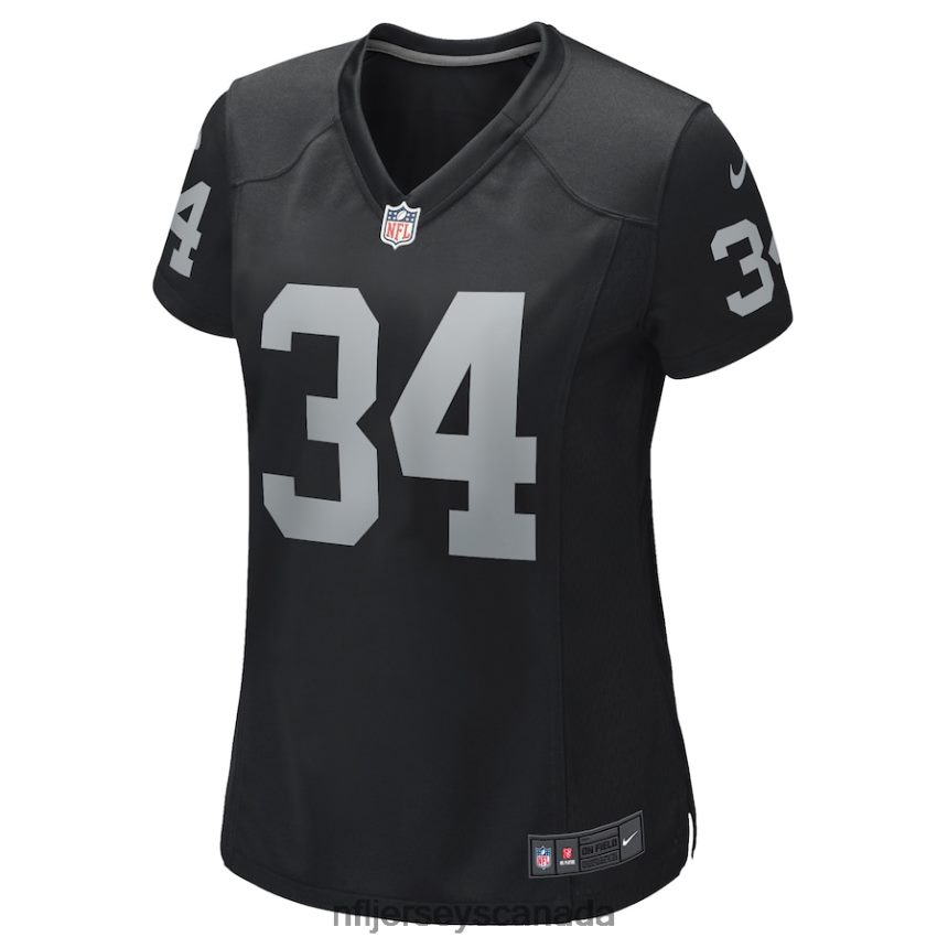 Women Las Vegas Raiders Bo Jackson Nike Black Game Retired Player Jersey Clothing NFL TBXFR6863