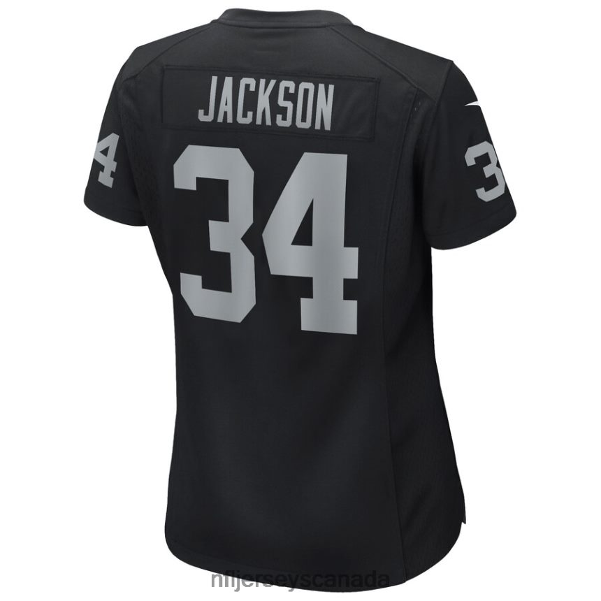 Women Las Vegas Raiders Bo Jackson Nike Black Game Retired Player Jersey Clothing NFL TBXFR6863
