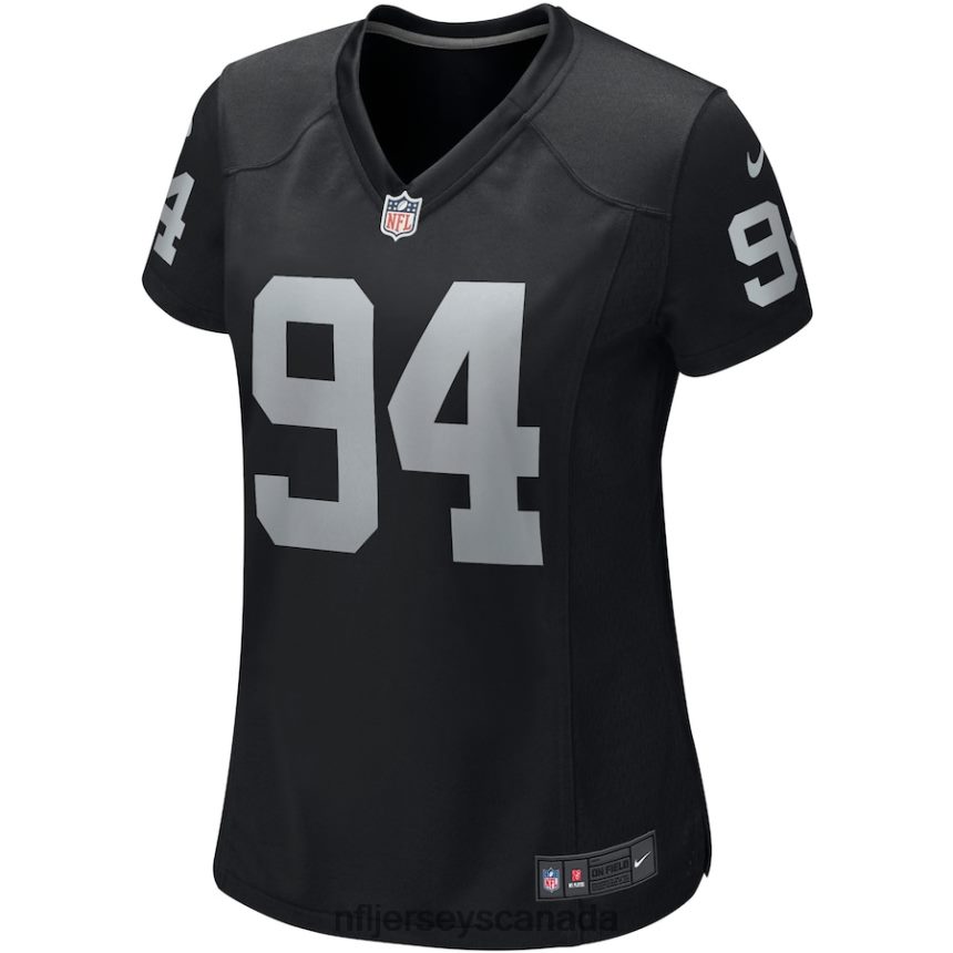 Women Las Vegas Raiders Carl Nassib Nike Black Player Game Jersey Clothing NFL TBXFR62627