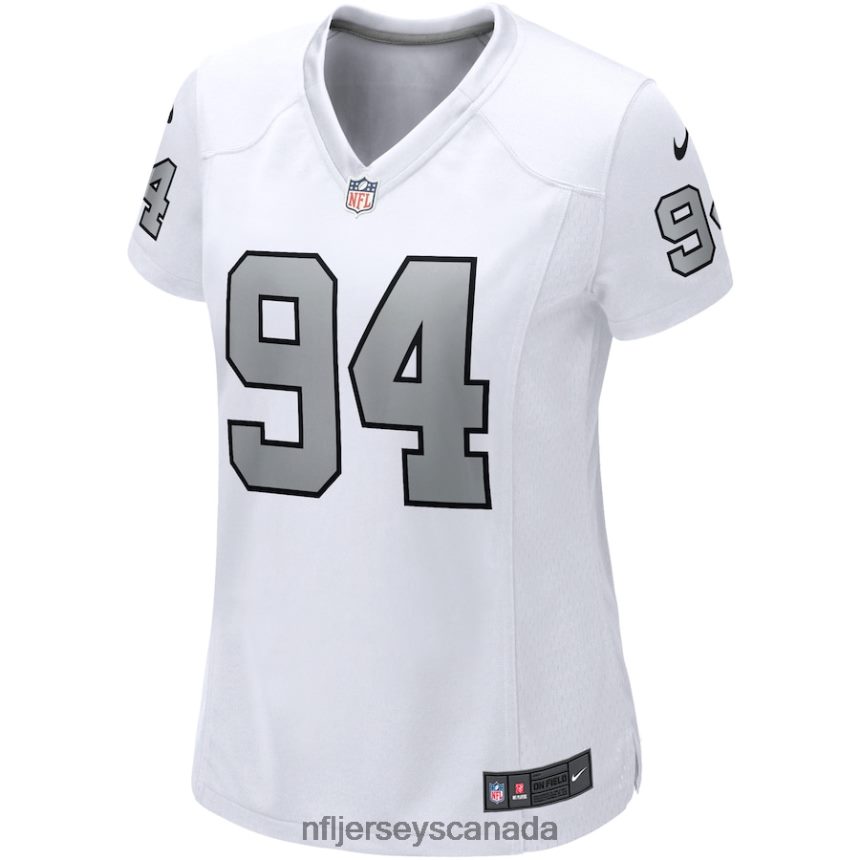Women Las Vegas Raiders Carl Nassib Nike White Alternate Game Jersey Clothing NFL TBXFR63471