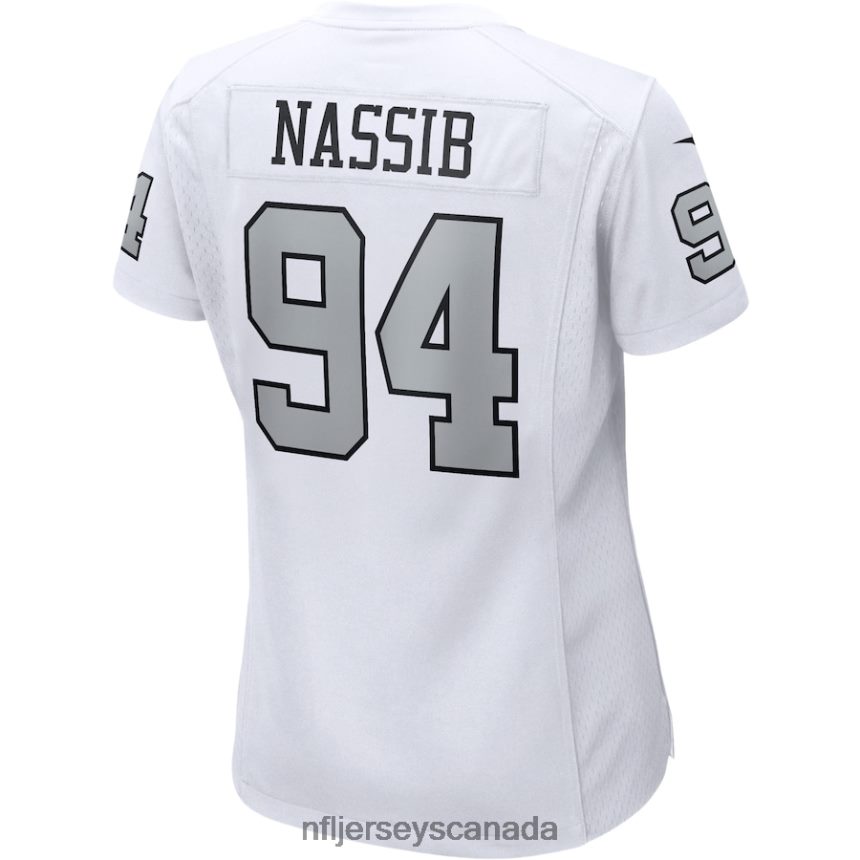 Women Las Vegas Raiders Carl Nassib Nike White Alternate Game Jersey Clothing NFL TBXFR63471