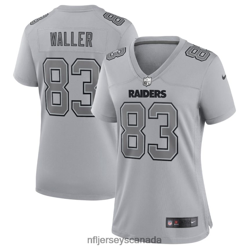 Women Las Vegas Raiders Darren Waller Nike Gray Atmosphere Fashion Game Jersey Clothing NFL TBXFR62475