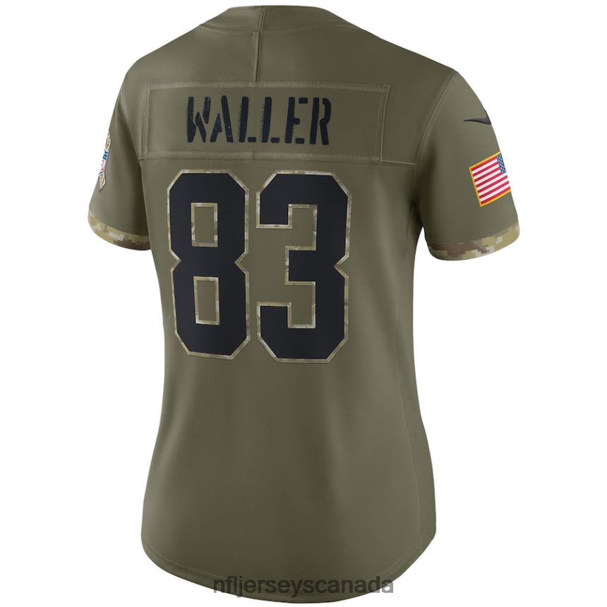 Women Las Vegas Raiders Darren Waller Nike Olive 2022 Salute To Service Limited Jersey Clothing NFL TBXFR64607
