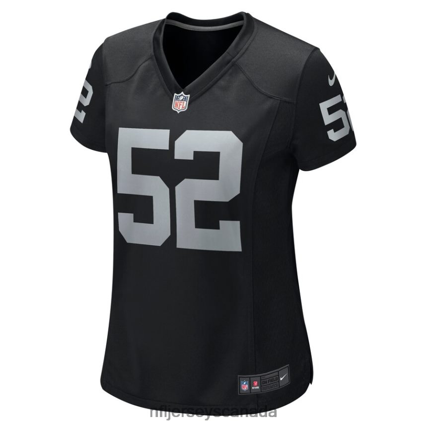 Women Las Vegas Raiders Denzel Perryman Nike Black Game Jersey Clothing NFL TBXFR65973