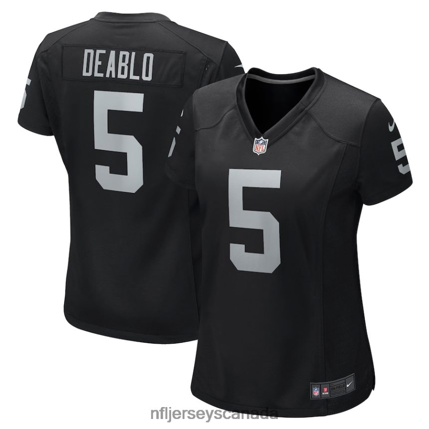 Women Las Vegas Raiders Divine Deablo Nike Black Player Game Jersey Clothing NFL TBXFR66219