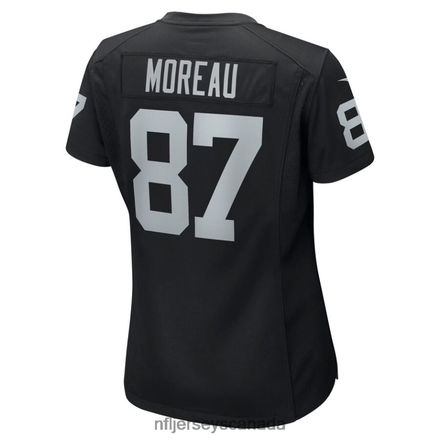 Women Las Vegas Raiders Foster Moreau Nike Black Game Jersey Clothing NFL TBXFR62303