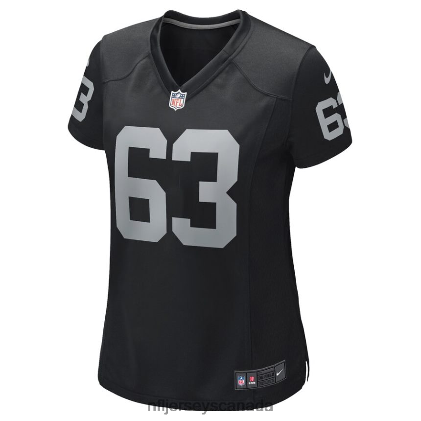 Women Las Vegas Raiders Gene Upshaw Nike Black Game Retired Player Jersey Clothing NFL TBXFR66247