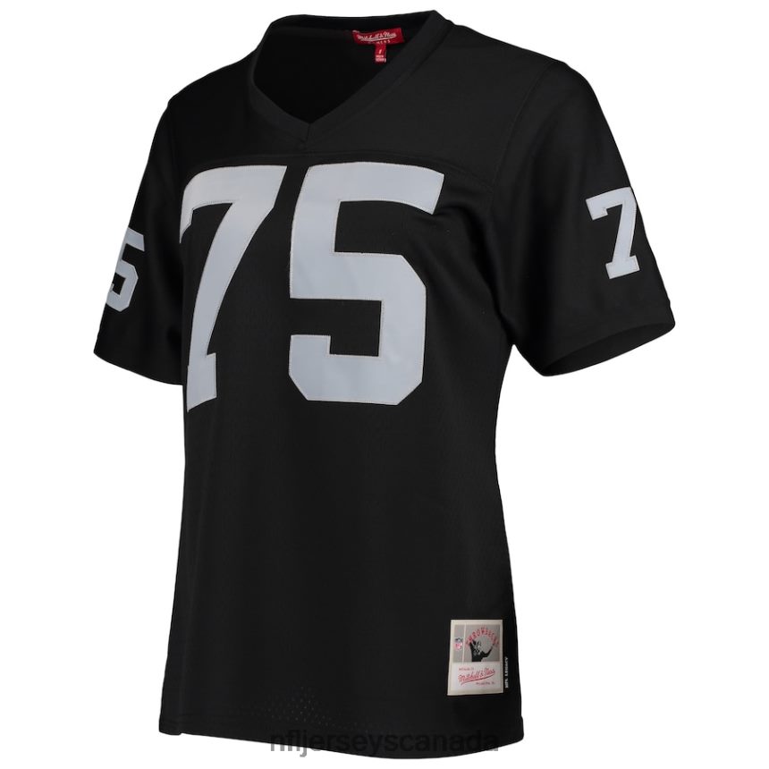Women Las Vegas Raiders Howie Long Mitchell  Ness Black Legacy Replica Player Jersey Clothing NFL TBXFR64680