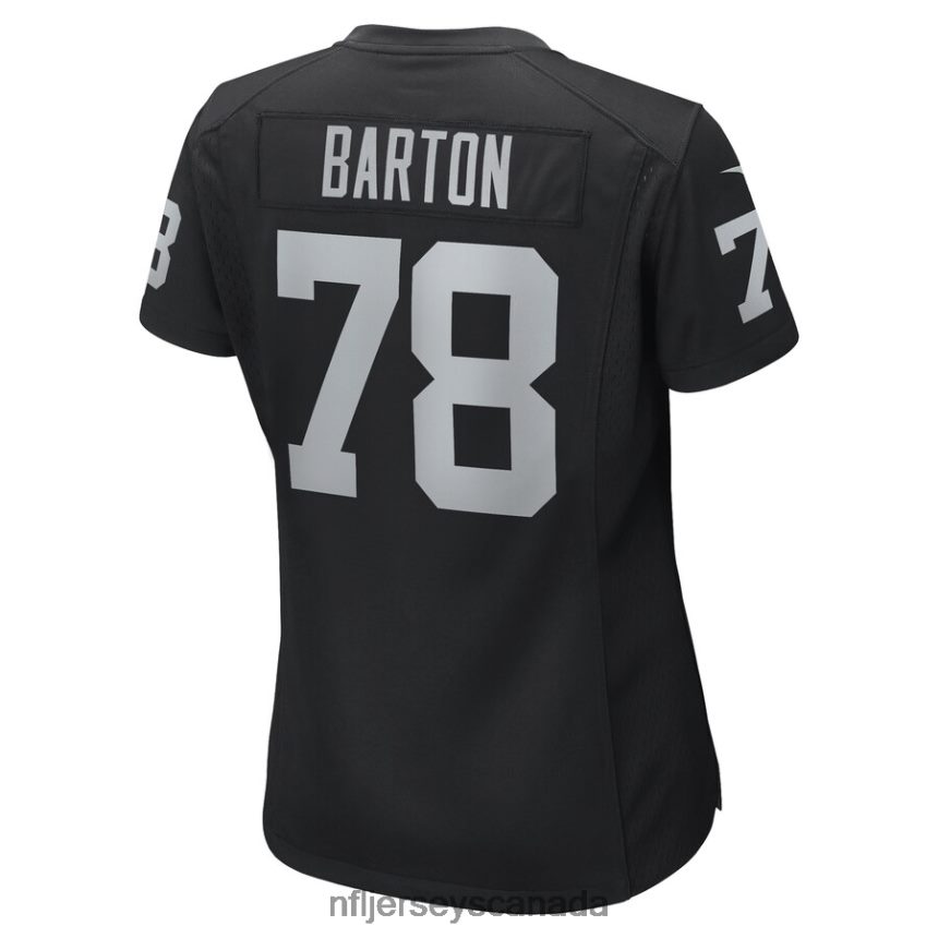 Women Las Vegas Raiders Jackson Barton Nike Black Game Player Jersey Clothing NFL TBXFR66952