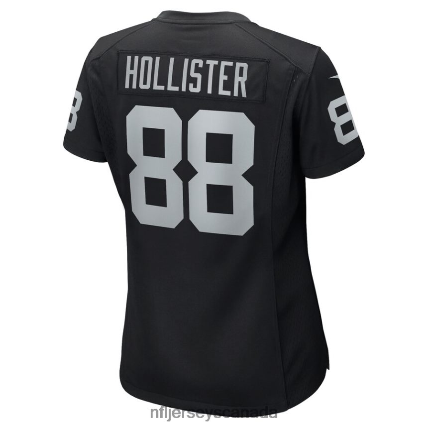 Women Las Vegas Raiders Jacob Hollister Nike Black Game Player Jersey Clothing NFL TBXFR66993