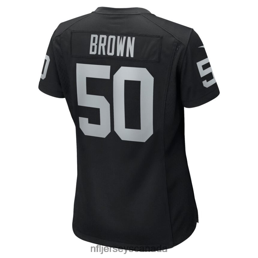 Women Las Vegas Raiders Jayon Brown Nike Black Game Jersey Clothing NFL TBXFR66252
