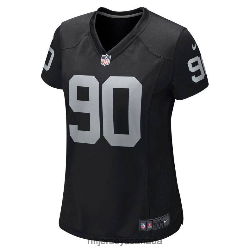 Women Las Vegas Raiders Jerry Tillery Nike Black Game Player Jersey Clothing NFL TBXFR66731