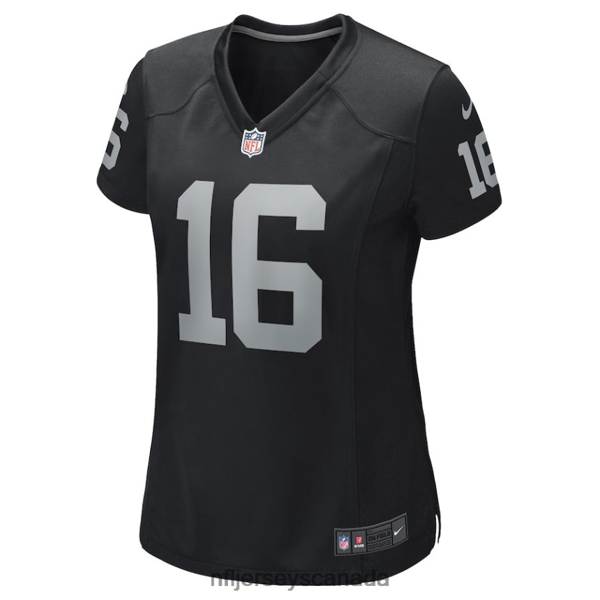 Women Las Vegas Raiders Jim Plunkett Nike Black Game Retired Player Jersey Clothing NFL TBXFR64232