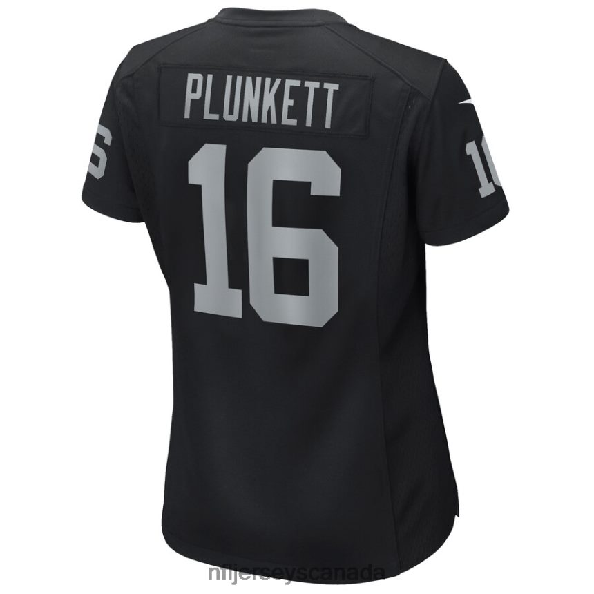 Women Las Vegas Raiders Jim Plunkett Nike Black Game Retired Player Jersey Clothing NFL TBXFR64232