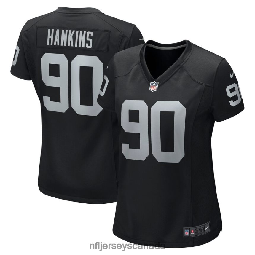 Women Las Vegas Raiders Johnathan Hankins Nike Black Game Jersey Clothing NFL TBXFR67024
