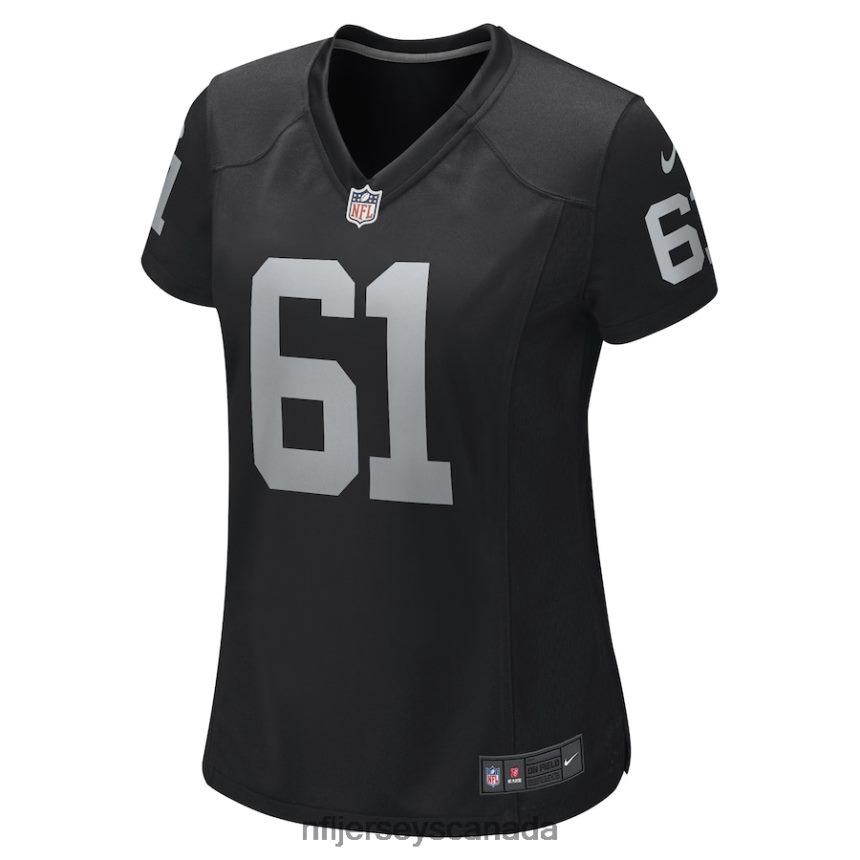 Women Las Vegas Raiders Jordan Meredith Nike Black Game Player Jersey Clothing NFL TBXFR66700