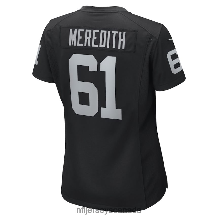 Women Las Vegas Raiders Jordan Meredith Nike Black Game Player Jersey Clothing NFL TBXFR66700
