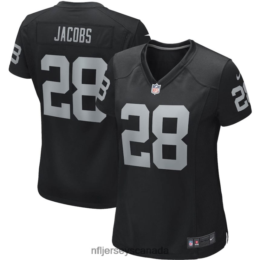 Women Las Vegas Raiders Josh Jacobs Nike Black Game Player Jersey Clothing NFL TBXFR6872