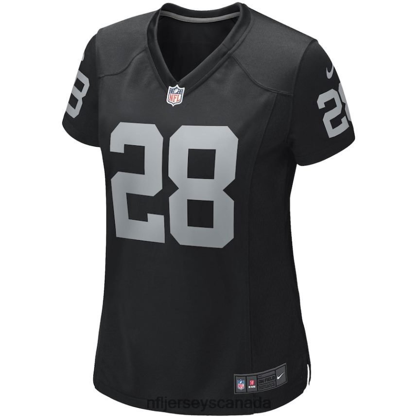 Women Las Vegas Raiders Josh Jacobs Nike Black Game Player Jersey Clothing NFL TBXFR6872