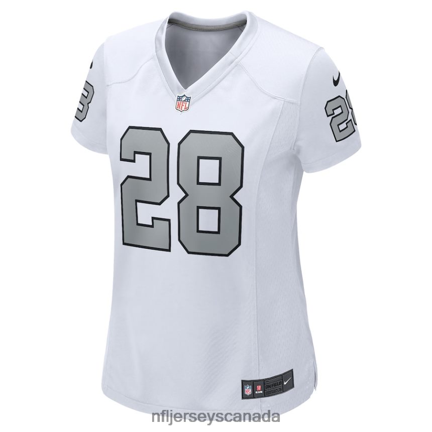 Women Las Vegas Raiders Josh Jacobs Nike White Alternate Game Player Jersey Clothing NFL TBXFR61480