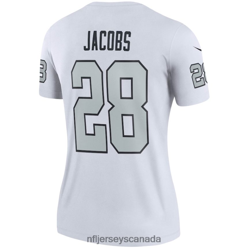Women Las Vegas Raiders Josh Jacobs Nike White Color Rush Legend Player Jersey Clothing NFL TBXFR61458