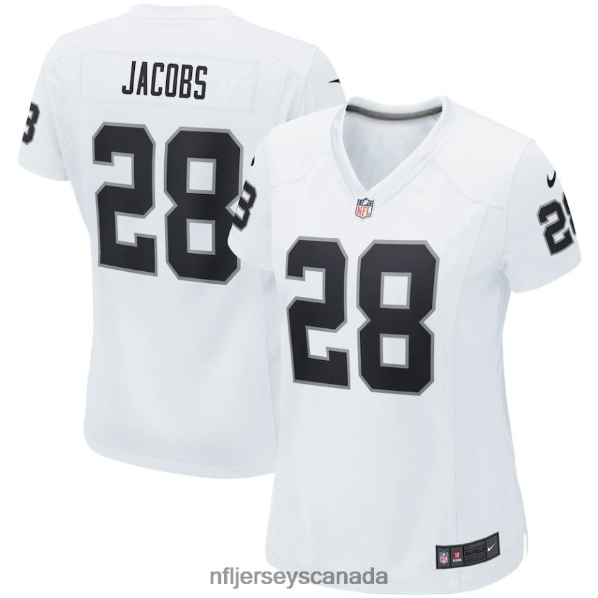 Women Las Vegas Raiders Josh Jacobs Nike White Player Game Team Jersey Clothing NFL TBXFR61155