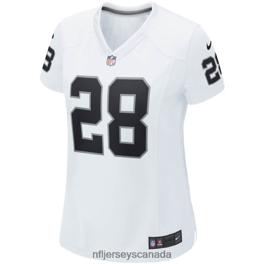 Women Las Vegas Raiders Josh Jacobs Nike White Player Game Team Jersey Clothing NFL TBXFR61155