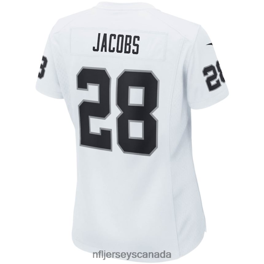 Women Las Vegas Raiders Josh Jacobs Nike White Player Game Team Jersey Clothing NFL TBXFR61155