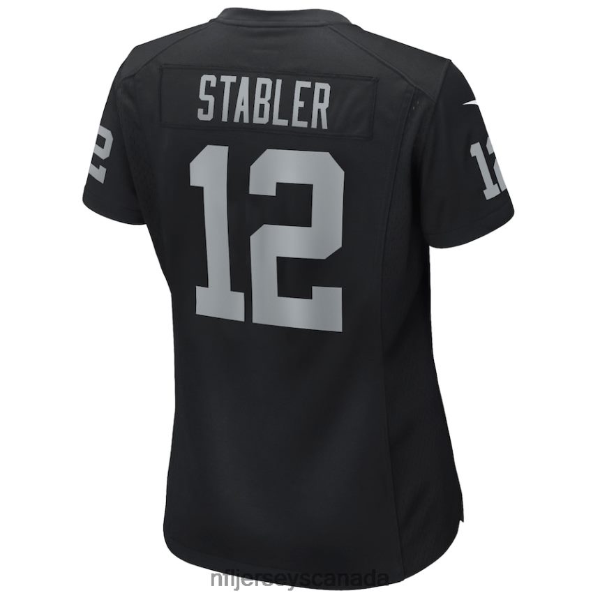 Women Las Vegas Raiders Ken Stabler Nike Black Game Retired Player Jersey Clothing NFL TBXFR62801