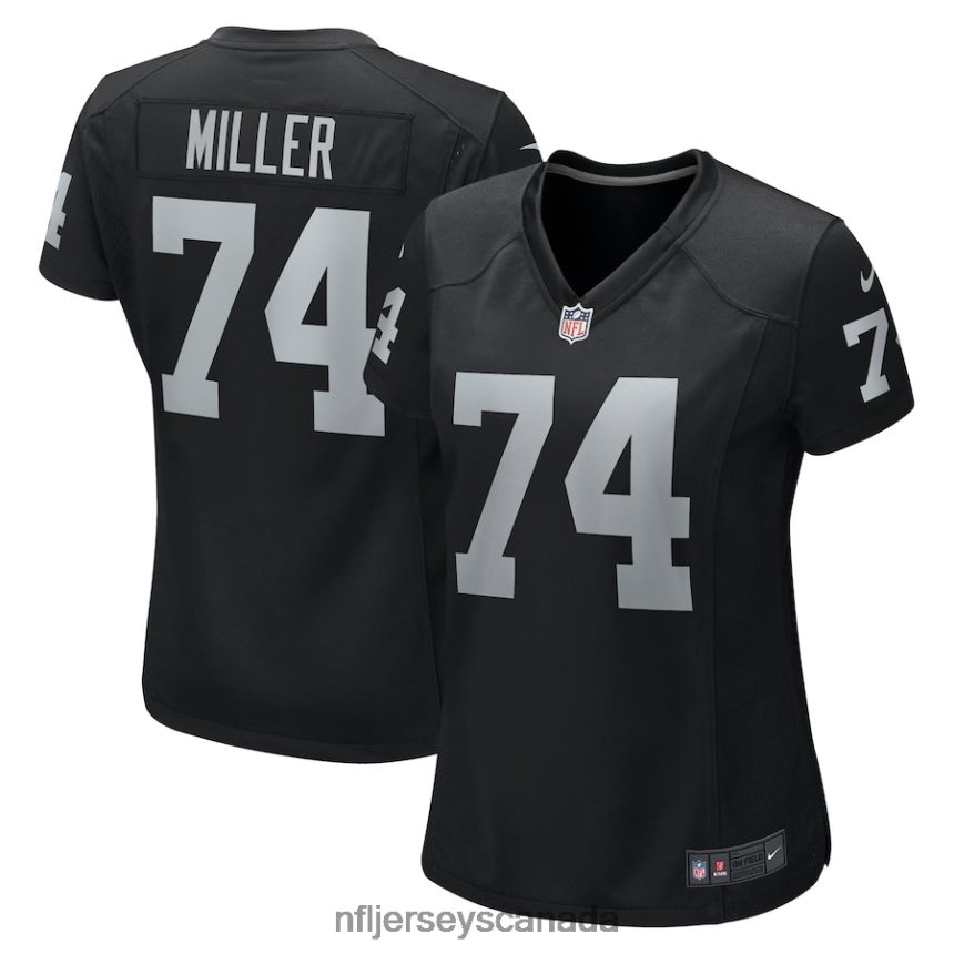 Women Las Vegas Raiders Kolton Miller Nike Black Game Jersey Clothing NFL TBXFR64669