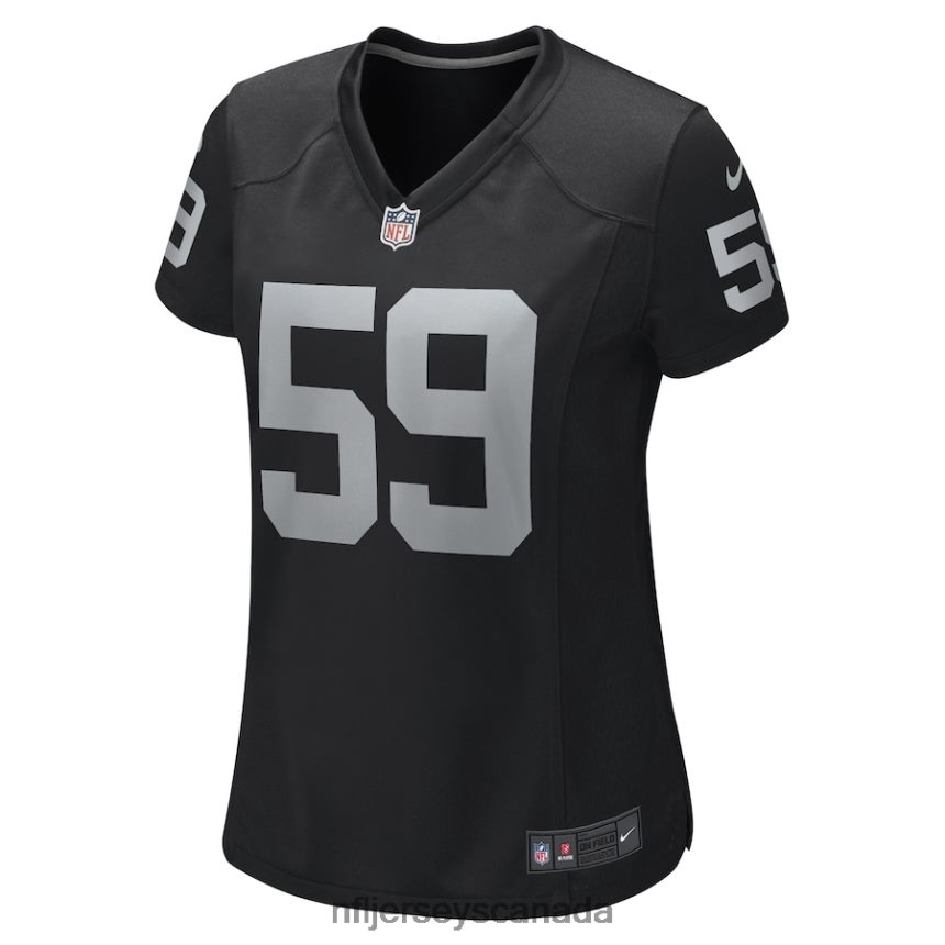 Women Las Vegas Raiders Luke Masterson Nike Black Game Player Jersey Clothing NFL TBXFR66071