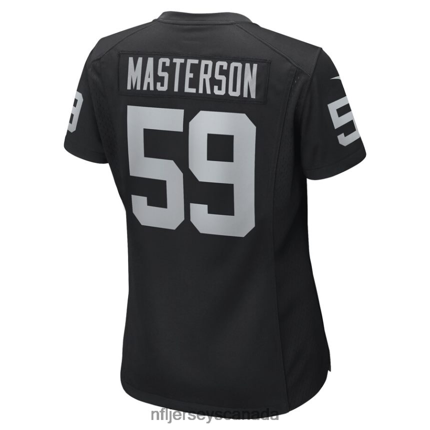 Women Las Vegas Raiders Luke Masterson Nike Black Game Player Jersey Clothing NFL TBXFR66071