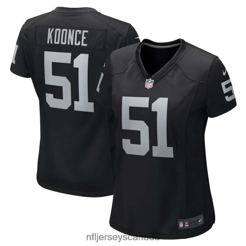 Women Las Vegas Raiders Malcolm Koonce Nike Black Game Jersey Clothing NFL TBXFR66036