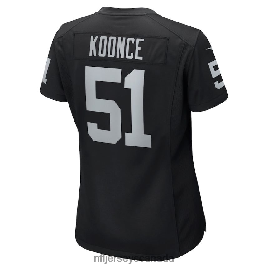 Women Las Vegas Raiders Malcolm Koonce Nike Black Game Jersey Clothing NFL TBXFR66036