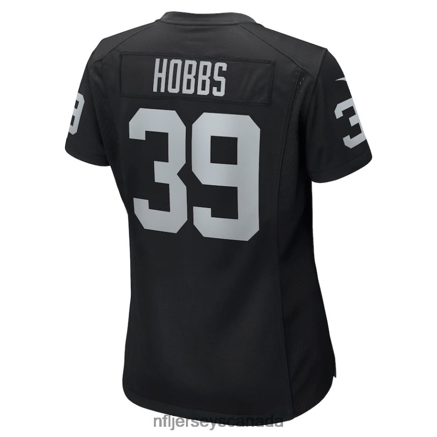 Women Las Vegas Raiders Nate Hobbs Nike Black Game Jersey Clothing NFL TBXFR66976