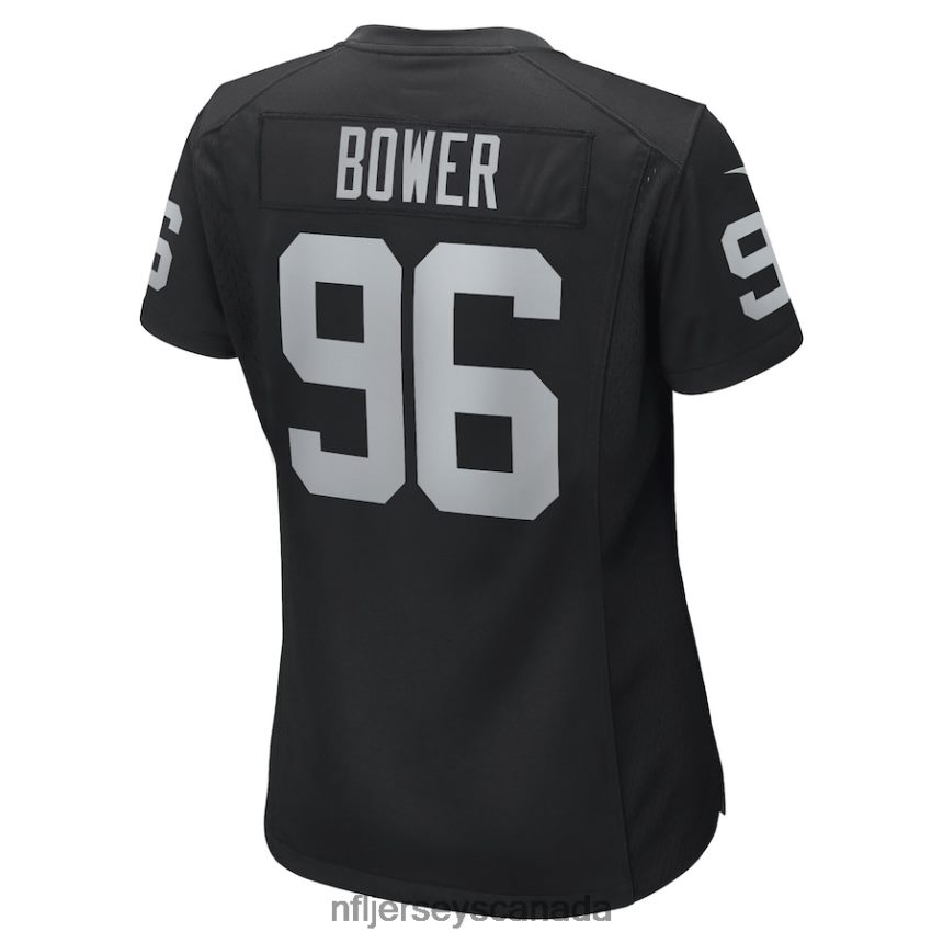 Women Las Vegas Raiders Tashawn Bower Nike Black Game Player Jersey Clothing NFL TBXFR66293