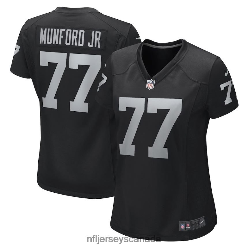 Women Las Vegas Raiders Thayer Munford Jr Nike Black Game Player Jersey Clothing NFL TBXFR66094