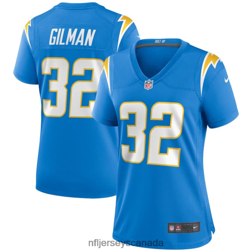 Women Los Angeles Chargers Alohi Gilman Nike Powder Blue Game Jersey Clothing NFL TBXFR65416