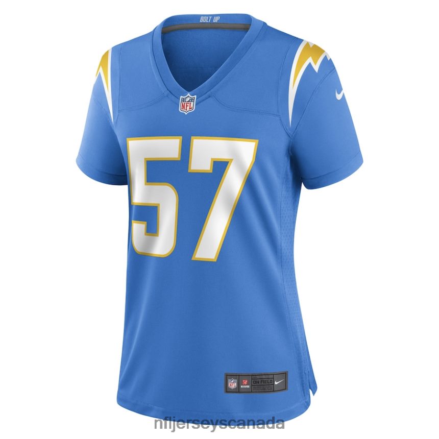 Women Los Angeles Chargers Amen Ogbongbemiga Nike Powder Blue Game Player Jersey Clothing NFL TBXFR66002