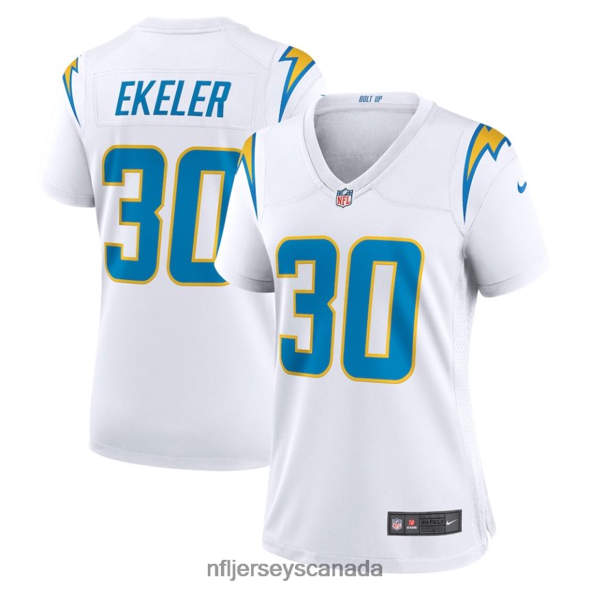 Women Los Angeles Chargers Austin Ekeler Nike White Game Jersey Clothing NFL TBXFR63254