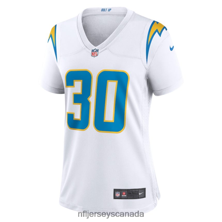 Women Los Angeles Chargers Austin Ekeler Nike White Game Jersey Clothing NFL TBXFR63254