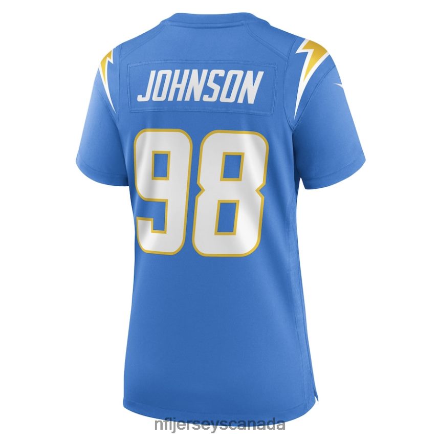 Women Los Angeles Chargers Austin Johnson Nike Powder Blue Game Player Jersey Clothing NFL TBXFR65675