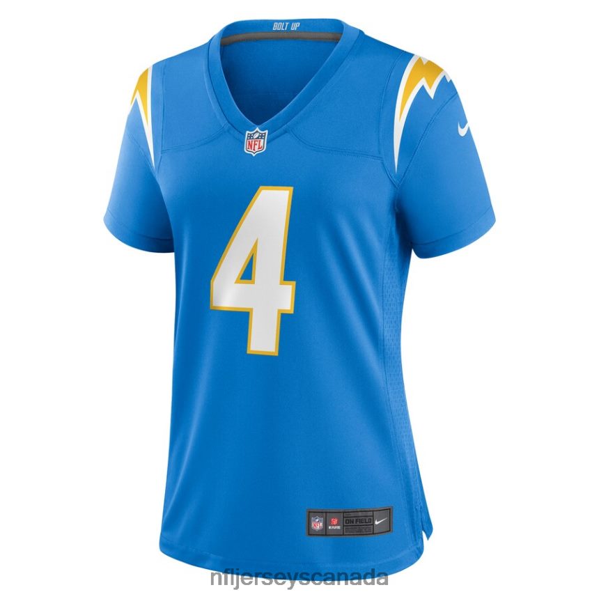 Women Los Angeles Chargers Chase Daniel Nike Powder Blue Game Jersey Clothing NFL TBXFR65859