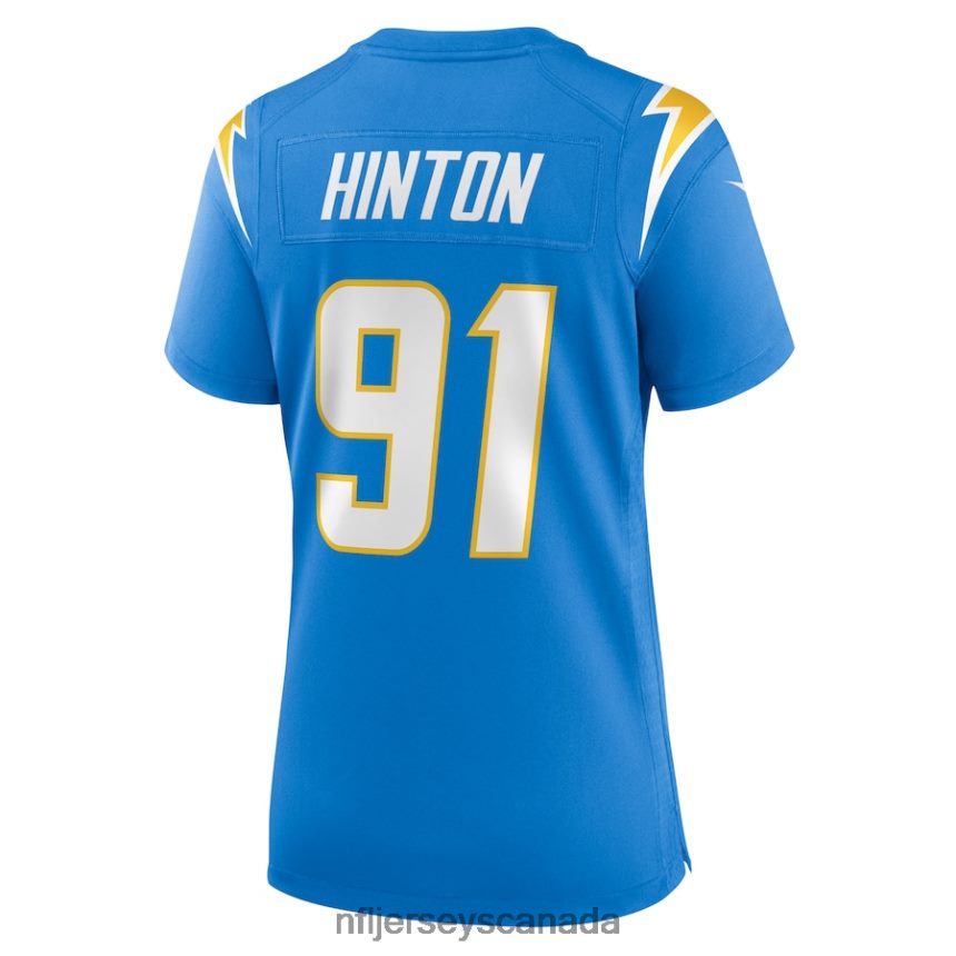 Women Los Angeles Chargers Christopher Hinton Nike Powder Blue Home Game Player Jersey Clothing NFL TBXFR66567