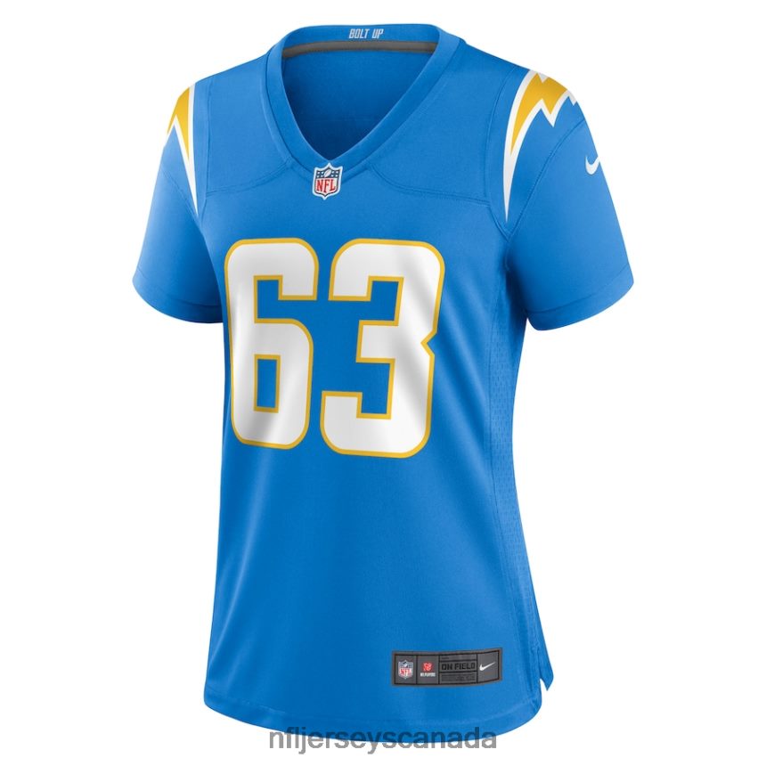 Women Los Angeles Chargers Corey Linsley Nike Powder Blue Game Player Jersey Clothing NFL TBXFR66082