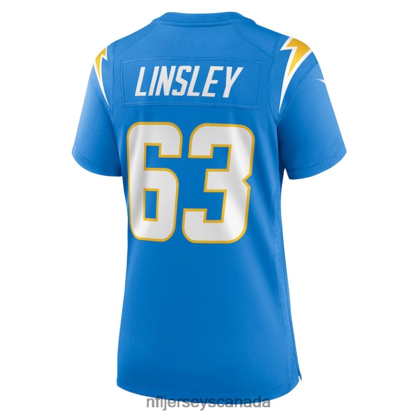 Women Los Angeles Chargers Corey Linsley Nike Powder Blue Game Player Jersey Clothing NFL TBXFR66082