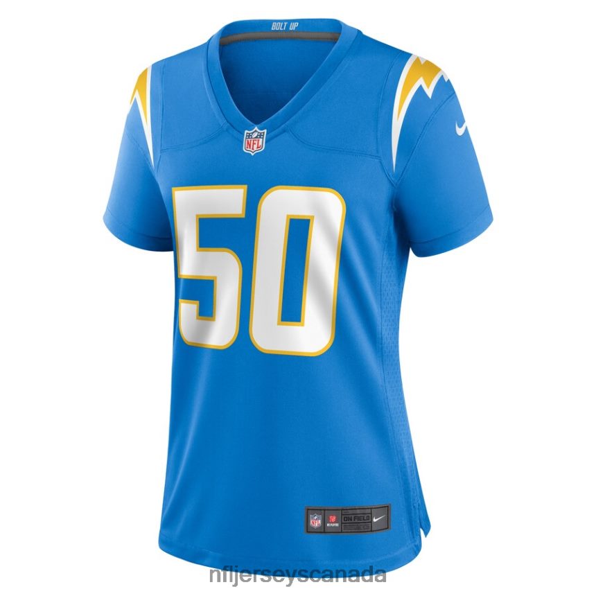 Women Los Angeles Chargers David Moa Nike Powder Blue Home Game Player Jersey Clothing NFL TBXFR66245