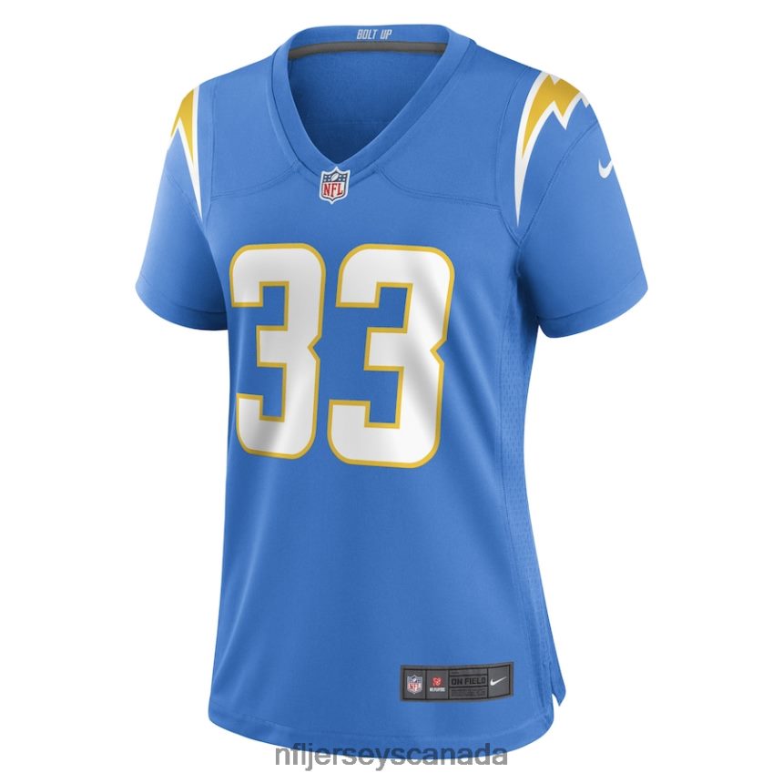 Women Los Angeles Chargers Deane Leonard Nike Powder Blue Game Player Jersey Clothing NFL TBXFR65614