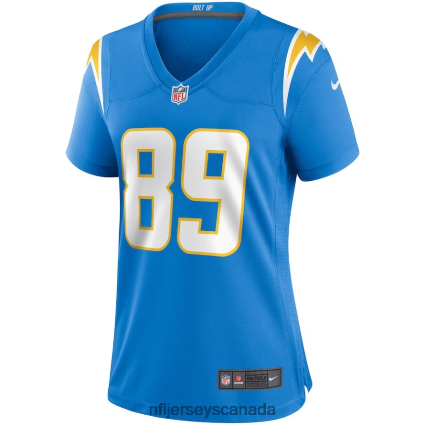 Women Los Angeles Chargers Donald Parham Jr Nike Powder Blue Game Jersey Clothing NFL TBXFR64691